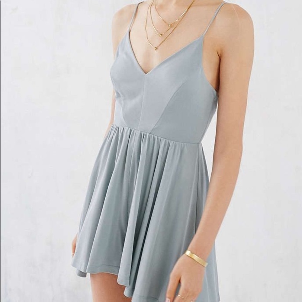 Urban Outfitters Vanessa Cupro Romper Dress